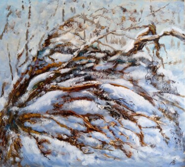 Картина под названием "The Windbreak / Бур…" - Владимир Абаимов, Подлинное произведение искусства, Масло