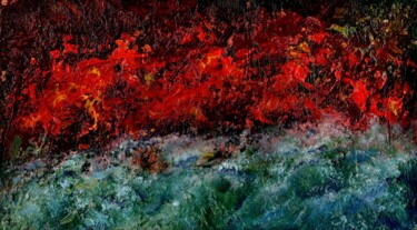 Картина под названием "Fire Keepers / Хран…" - Владимир Абаимов, Подлинное произведение искусства, Масло