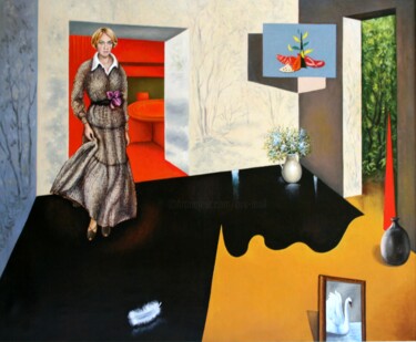 Картина под названием "The Mistress of the…" - Владимир Абаимов, Подлинное произведение искусства, Масло