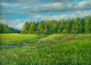 绘画 标题为“Among the fields. J…” 由Владимир Абаимов, 原创艺术品, 油