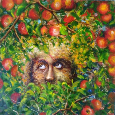 Картина под названием "Picking the Apples…" - Владимир Абаимов, Подлинное произведение искусства, Масло