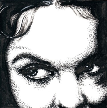 Рисунок под названием "Eyes 14 / Глаза 14" - Владимир Абаимов, Подлинное произведение искусства, Чернила