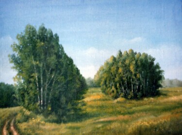 Картина под названием "Among the fields. J…" - Владимир Абаимов, Подлинное произведение искусства, Масло