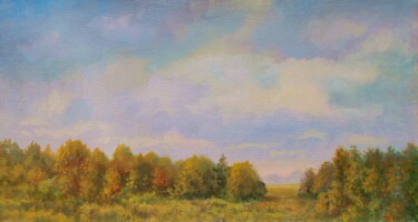 Painting titled "The Seasons. Autumn…" by Vladimir Abaimov, Original Artwork, Oil