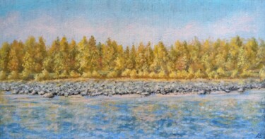 Painting titled "Cold Waters of Katu…" by Vladimir Abaimov, Original Artwork, Oil