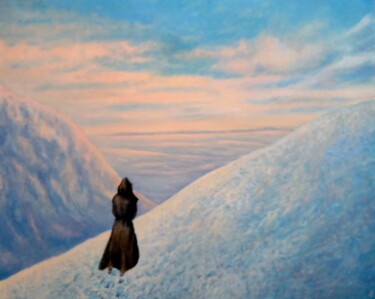 Painting titled "Still A Long Way To…" by Vladimir Abaimov, Original Artwork, Oil