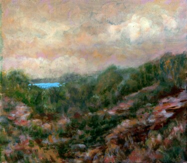 Картина под названием "Abstract Landscape…" - Владимир Абаимов, Подлинное произведение искусства, Масло