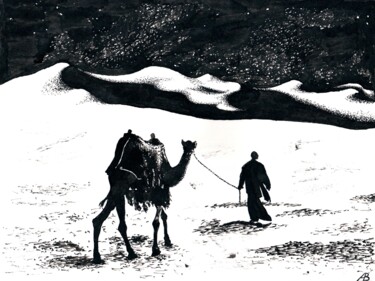 Tekening getiteld "Path in the Sands /…" door Vladimir Abaimov, Origineel Kunstwerk, Inkt