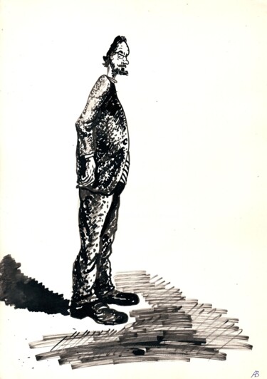 Dibujo titulada "Professor Vibegallo…" por Vladimir Abaimov, Obra de arte original, Tinta