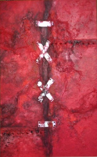 Painting titled "cargo" by Annick Volant-Vettu (AVVA), Original Artwork