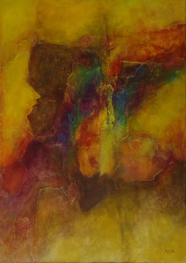 Painting titled "VITAMINE III" by Annick Volant-Vettu (AVVA), Original Artwork, Acrylic Mounted on Wood Stretcher frame