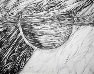 Drawing titled "Building Jupiter" by Aw Cerde, Original Artwork, Ballpoint pen