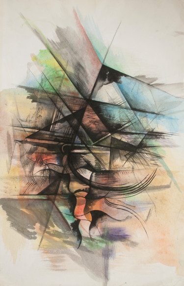 Рисунок под названием "Flying Dutchman.jpg" - Ax Malin, Подлинное произведение искусства, Чернила
