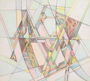 Рисунок под названием "Moscow weekdays II.…" - Ax Malin, Подлинное произведение искусства, Цветные карандаши