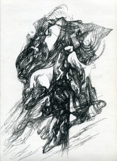 Рисунок под названием "Sketches in the sha…" - Ax Malin, Подлинное произведение искусства, Гуашь