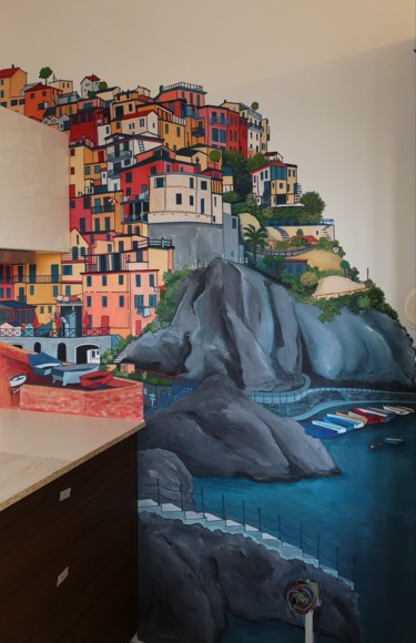 绘画 标题为“Les Cinque Terre (p…” 由Ax Creart, 原创艺术品, 丙烯