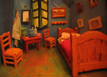 Escultura intitulada "La chambre de Vince…" por Ax Creart, Obras de arte originais