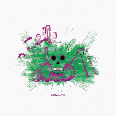 Grafika cyfrowa / sztuka generowana cyfrowo zatytułowany „MEXICO green” autorstwa Axel Estival, Oryginalna praca, Malarstwo…