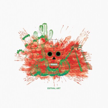 数字艺术 标题为“MEXICO red” 由Axel Estival, 原创艺术品, 数字油画