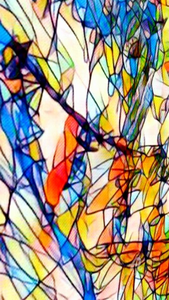 Arte digital titulada "Abstracción mosaica" por Axel Frías, Obra de arte original, Pintura Digital
