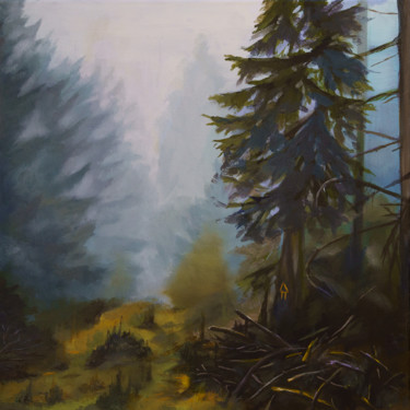 Painting titled "Autum Fog" by Axel Jung, Original Artwork, Oil