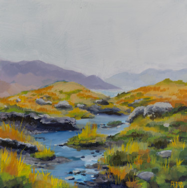 Malerei mit dem Titel "Highlands" von Axel Jung, Original-Kunstwerk, Öl