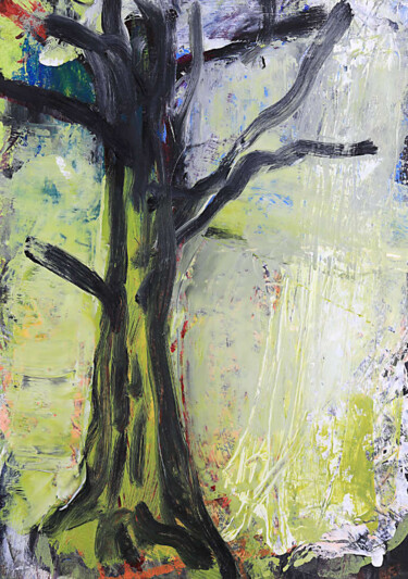 Malerei mit dem Titel "Waldstücke W20039" von Axel Plöger, Original-Kunstwerk, Öl