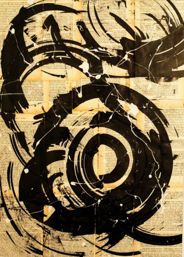 Collagen mit dem Titel "Untitled_1" von Axel A, Original-Kunstwerk, Papier