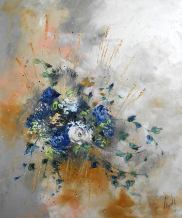Картина под названием "Le Bouquet de la Ma…" - Axelle Bosler, Подлинное произведение искусства, Масло Установлен на Деревянн…