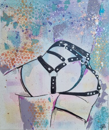 Картина под названием "Libertine part.2" - Axelle Chardon, Подлинное произведение искусства, Акрил Установлен на Деревянная…