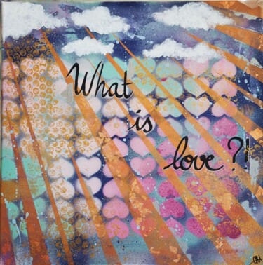 绘画 标题为“What is love” 由Axelle Chardon, 原创艺术品, 丙烯 安装在木质担架架上