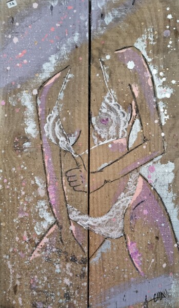 Peinture intitulée "L'angélique" par Axelle Chardon, Œuvre d'art originale, Acrylique