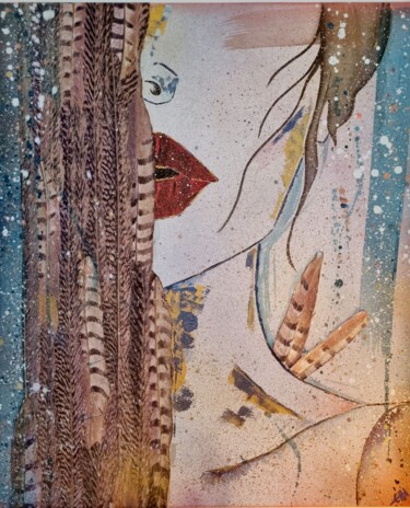 Pintura titulada "La douce" por Axelle Chardon, Obra de arte original, Acrílico Montado en Bastidor de camilla de madera