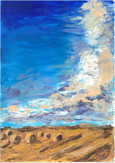Pittura intitolato "Feld" da Axinya Abramova, Opera d'arte originale, Acrilico