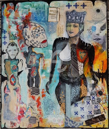 Painting titled "Dame Isabelle - che…" by Aya So, Original Artwork, Acrylic