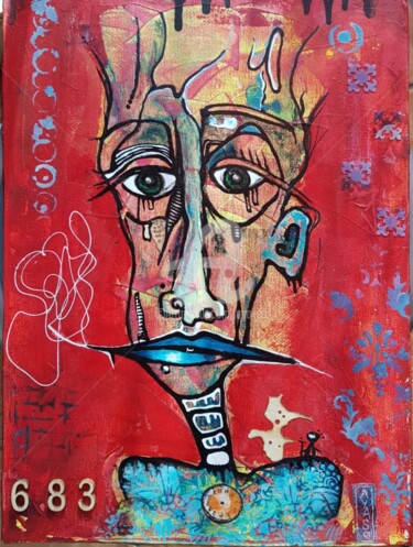 Painting titled "683 jours" by Aya So, Original Artwork, Acrylic