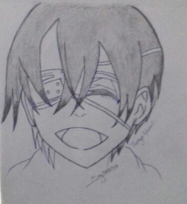 Drawing titled "Kaneki" by Ayaba Lara Hounou, Original Artwork, Pencil