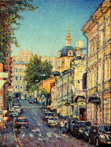 Painting titled "Сандуны" by Alexey Yakimov, Original Artwork, Oil