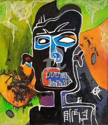 À coup de traits Painting titled "À coup de traits" by Aya So, Original Art, Acrylic
