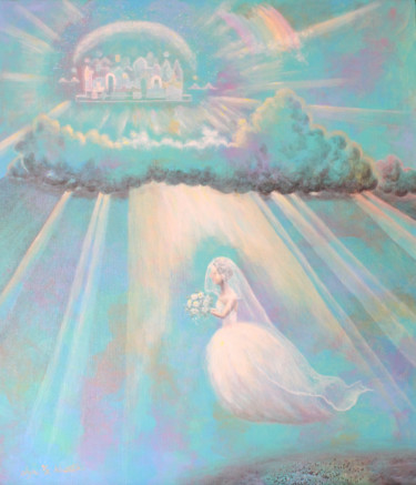 Schilderij getiteld "Ascending Bride" door Ayasophie, Origineel Kunstwerk, Acryl