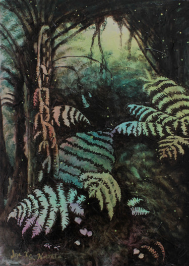 Pintura titulada "Leaves for Healing" por Ayasophie, Obra de arte original, Acrílico