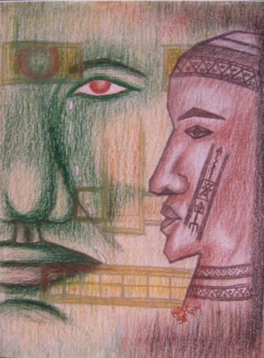 Peinture intitulée "Compassion" par Ayayi Hillah, Œuvre d'art originale