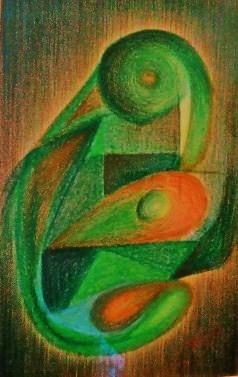 Painting titled "Green Life" by Ayayi Hillah, Original Artwork