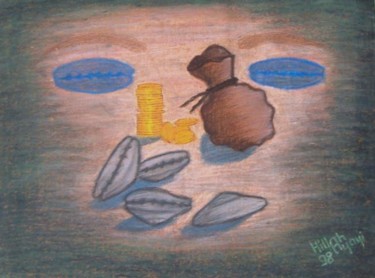 Peinture intitulée "Hantise De La Riche…" par Ayayi Hillah, Œuvre d'art originale