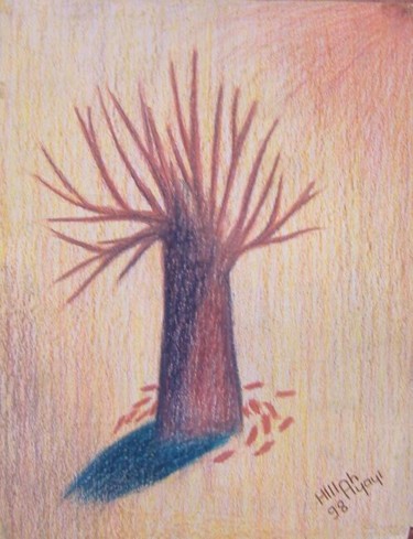 Painting titled "L'Attente" by Ayayi Hillah, Original Artwork