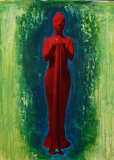 Painting titled "EVE" by Ercan Aydeniz, Original Artwork, Acrylic Mounted on Wood Panel