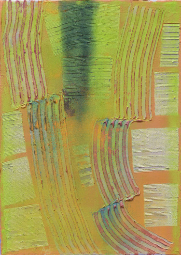 Peinture intitulée "Coulée verte" par Ayel, Œuvre d'art originale, Acrylique Monté sur Châssis en bois