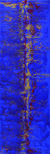 제목이 "Le fil rouge"인 미술작품 Ayel로, 원작, 아크릴 나무 들것 프레임에 장착됨
