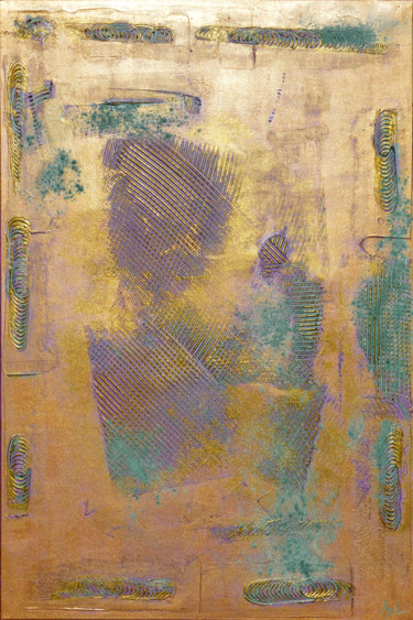 Pintura titulada "Bronze patiné" por Ayel, Obra de arte original, Acrílico Montado en Bastidor de camilla de madera