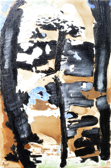 Peinture intitulée "En forêt" par Ayel, Œuvre d'art originale, Acrylique Monté sur Châssis en bois